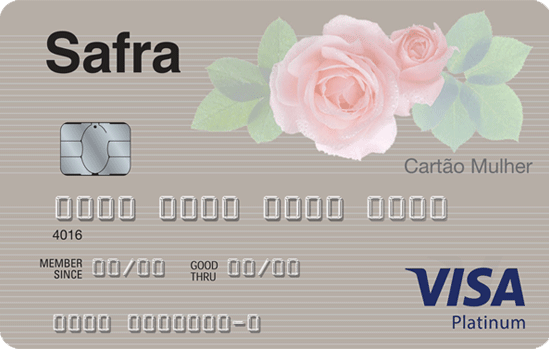 Cartão de crédito Safra Visa Platinum Mulher